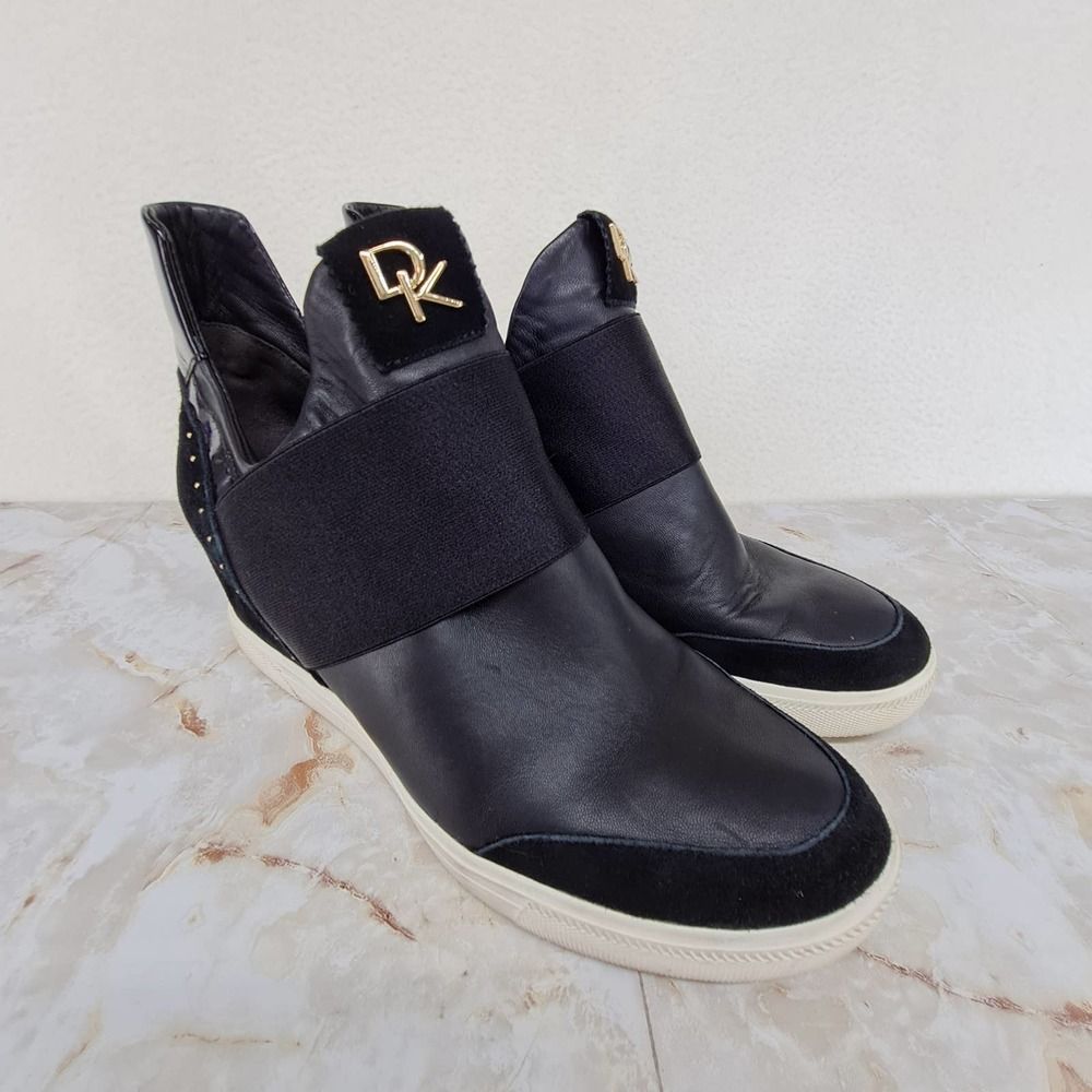 Donna Karan CAILIN studded wedge sneakers 9.5